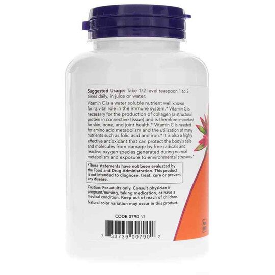 Vitamin C Crystals Ascorbic Acid Powder, NOW